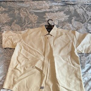 Men's Classic Beige Button-Down Shirt